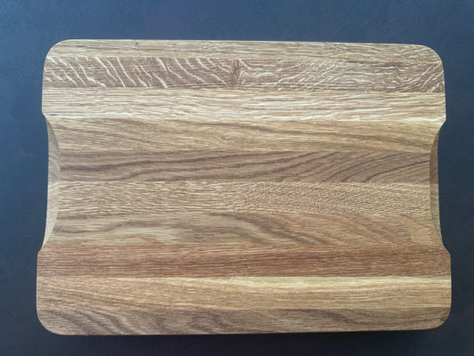 Hackblock Eiche mit Griffmulden 35x25cm – Profi-Schneidebrett unten