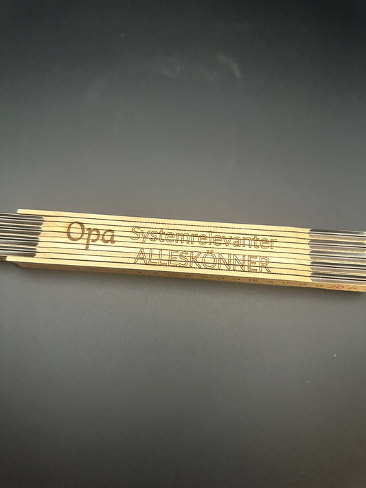 Holz Meterstab mit Spruch "Opa Alleskönner"