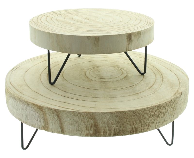 Baumscheibe "Natur", 2er Set Ø 16 x 7 cm, Ø 24 x 8 cm