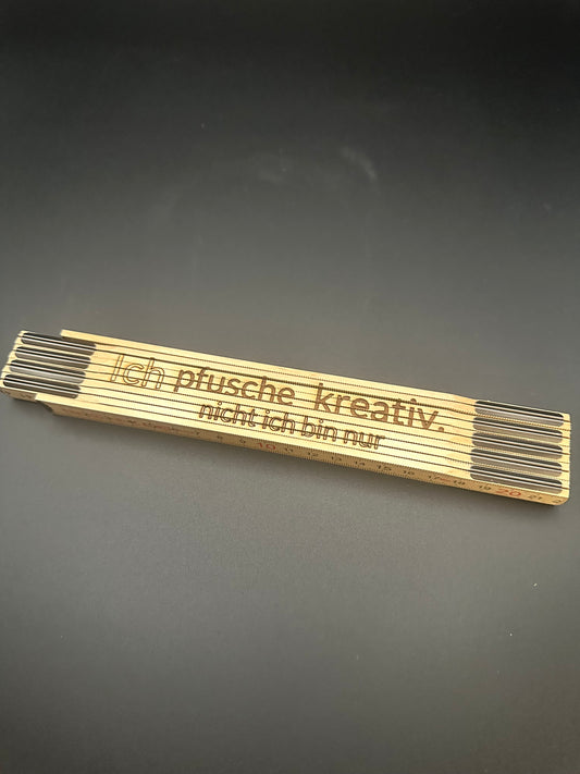 Holz Meterstab mit Spruch "Kreativ"