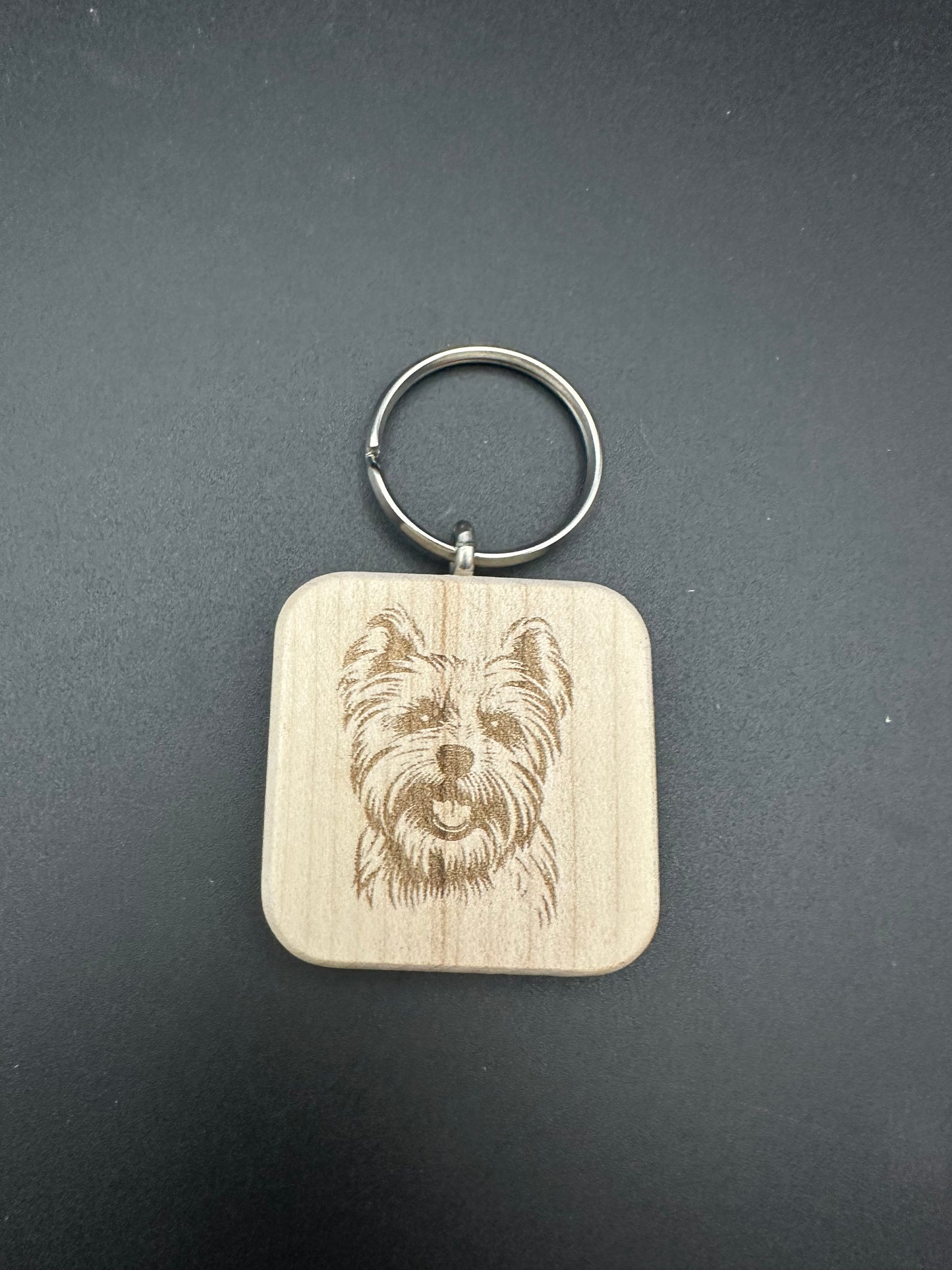 Holzschlüssel Anhänger Ahorn massiv Hunderassen