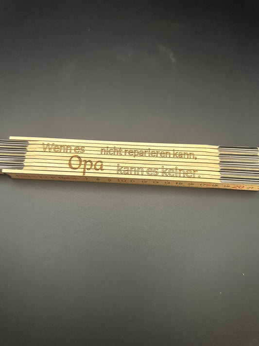Holz Meterstab mit Spruch "Opa keiner"