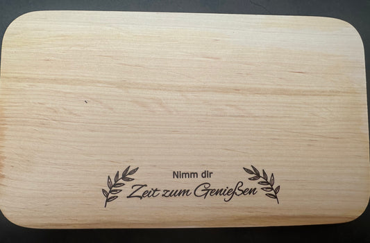 Vesper Brettchen „Spruch Zeit zum Genießen“