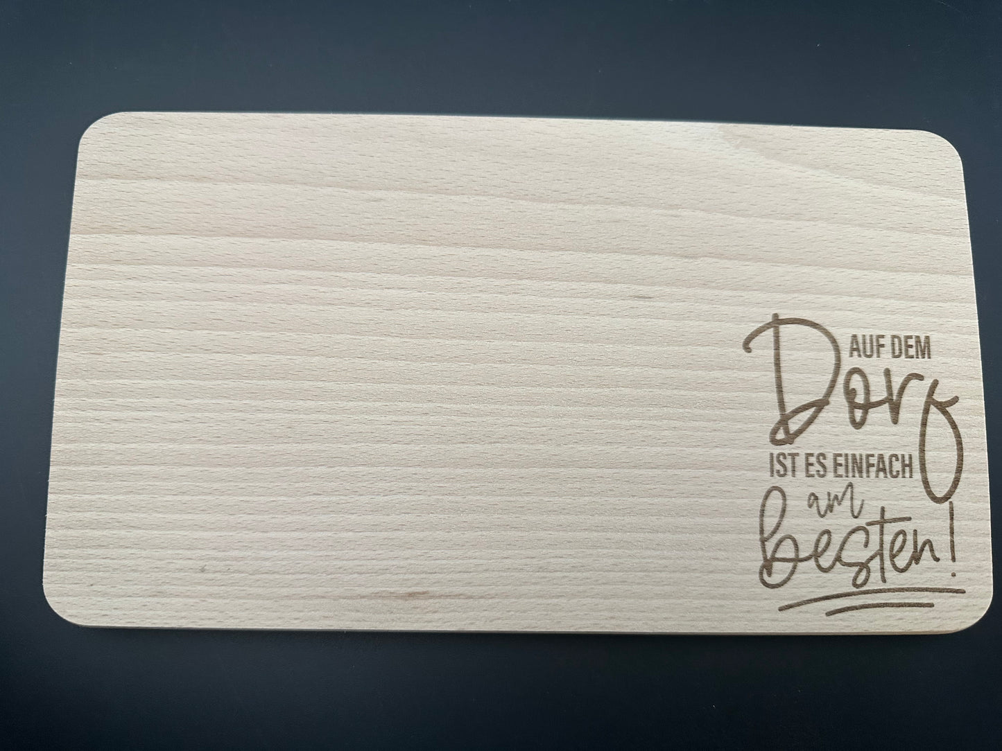 Vesper Brettchen Buche massiv 260x150mm Dorfliebe Motive