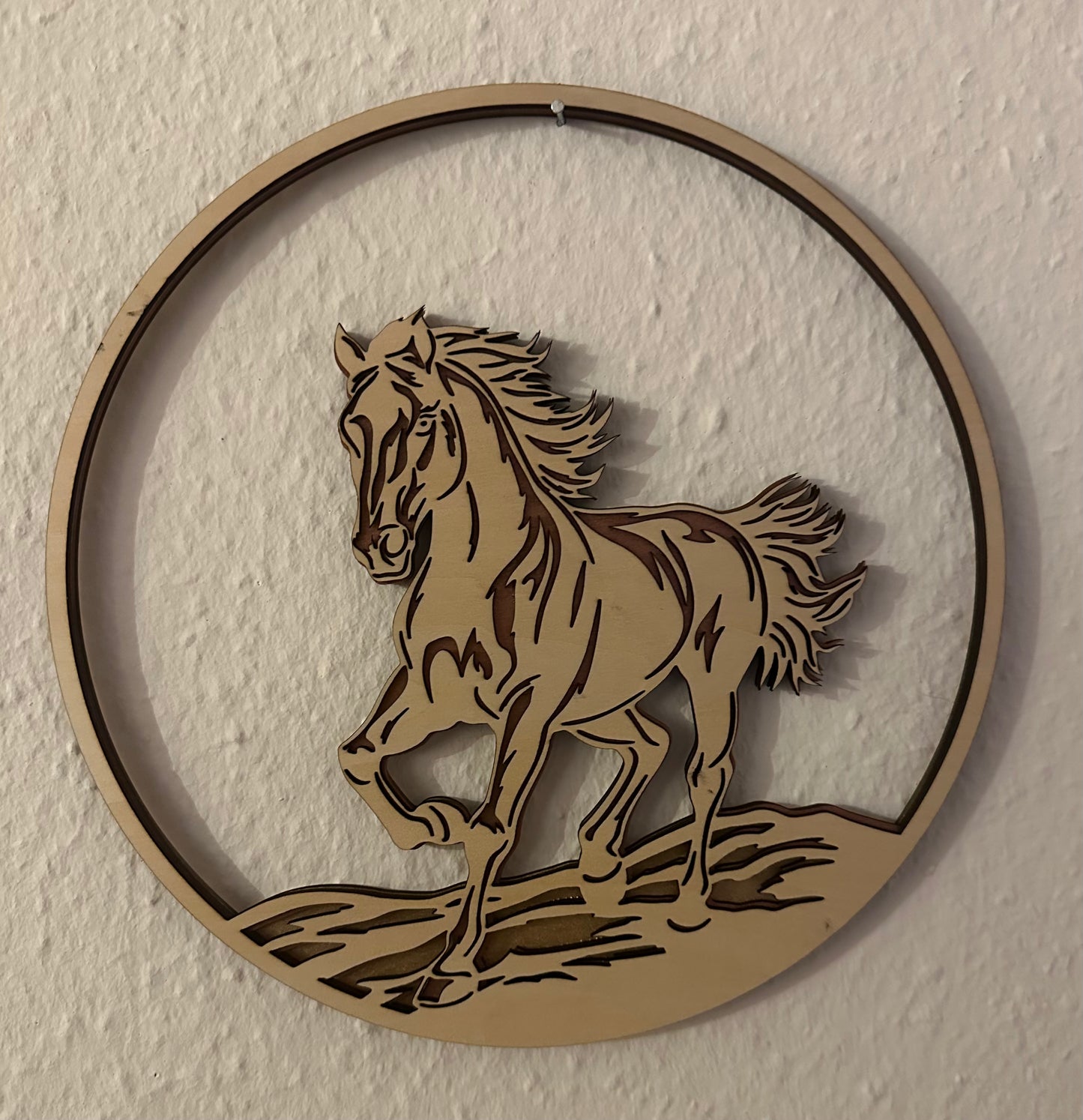 3D Wandbild Pferd in Action mehrlagig zwei Größen 200mm & 280mm