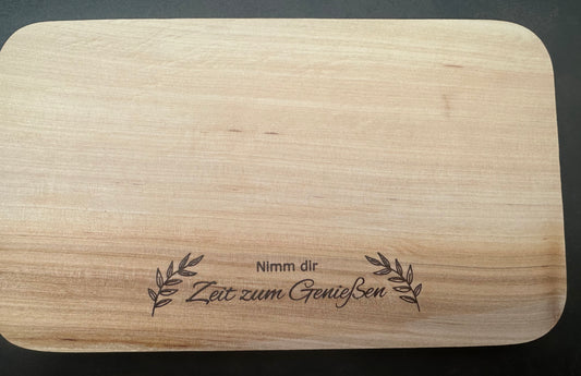 Vesper Brettchen „Spruch Zeit zum Genießen“