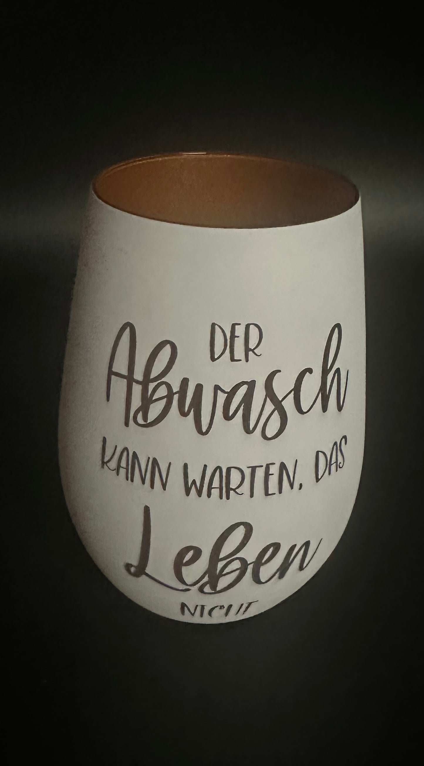 Stölzle Windlicht Glas „ABWASCH"