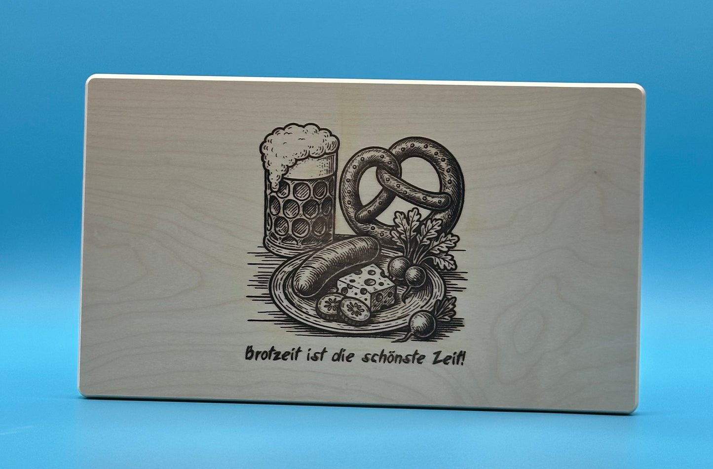 Vesper Brettchen Ahorn „Brotzeit“
