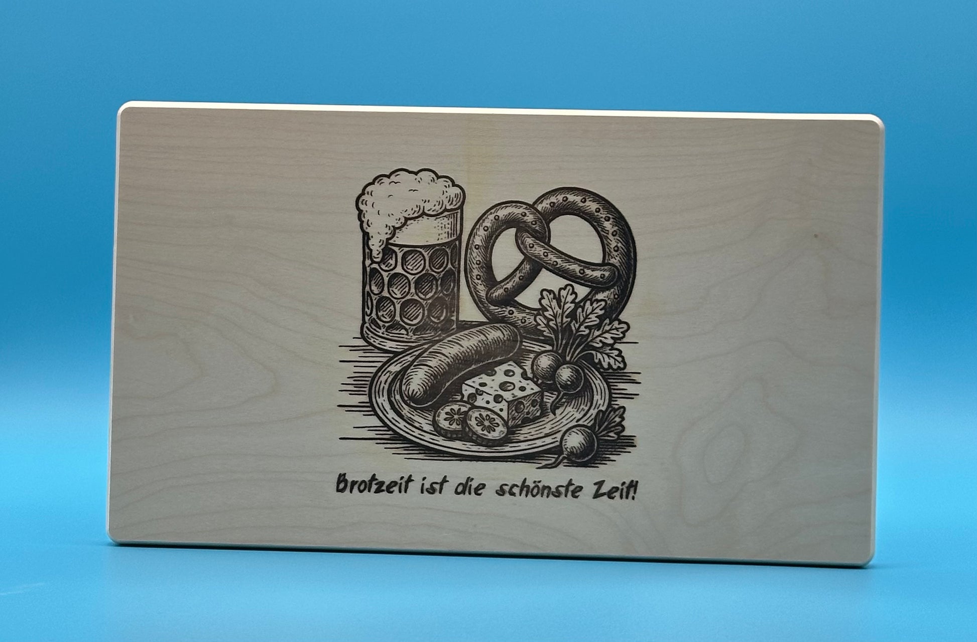 Vesper Brettchen Ahorn Brotzeit 26x15cm – Bayerische Tradition