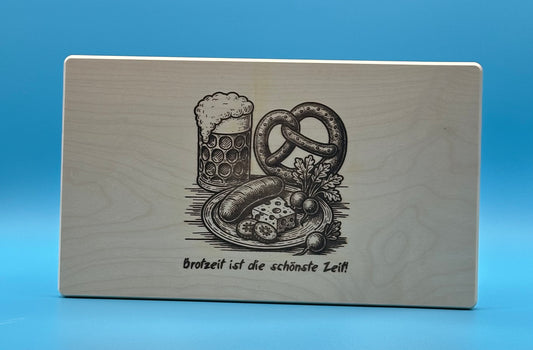 Vesper Brettchen Ahorn Brotzeit 26x15cm – Bayerische Tradition