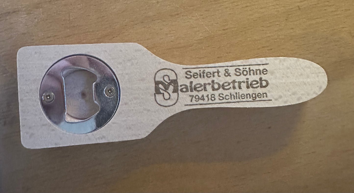 Flaschenöffner Buche massiv "Pinsel"