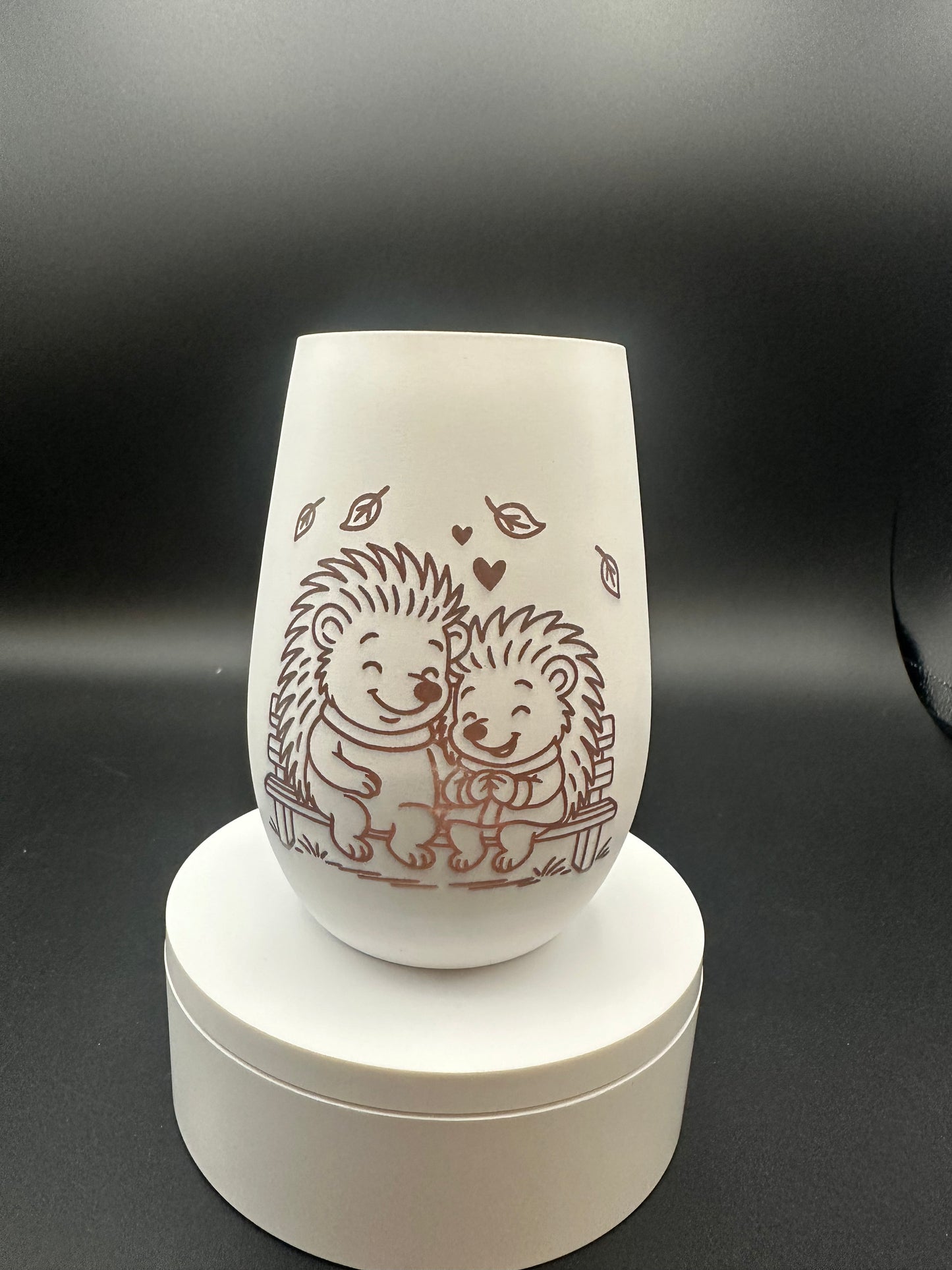 Stölzle Glas Windlicht Igelpaar "Herbstliebe"