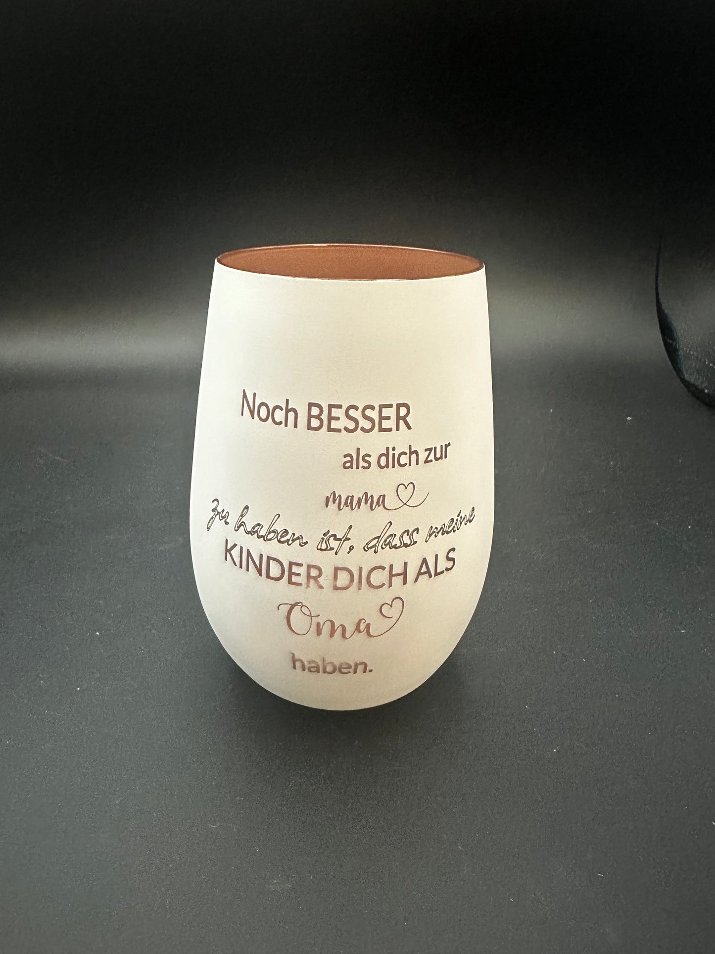 Stölzle Windlicht Glas Tochter / Kinder „Mama / Oma"