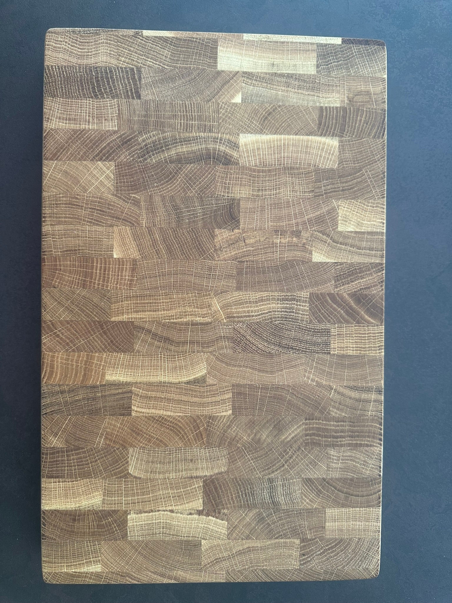 Stirnholz Arbeitsbrett Eiche massiv geölt 400x250mm – Profi-Schneidebrett