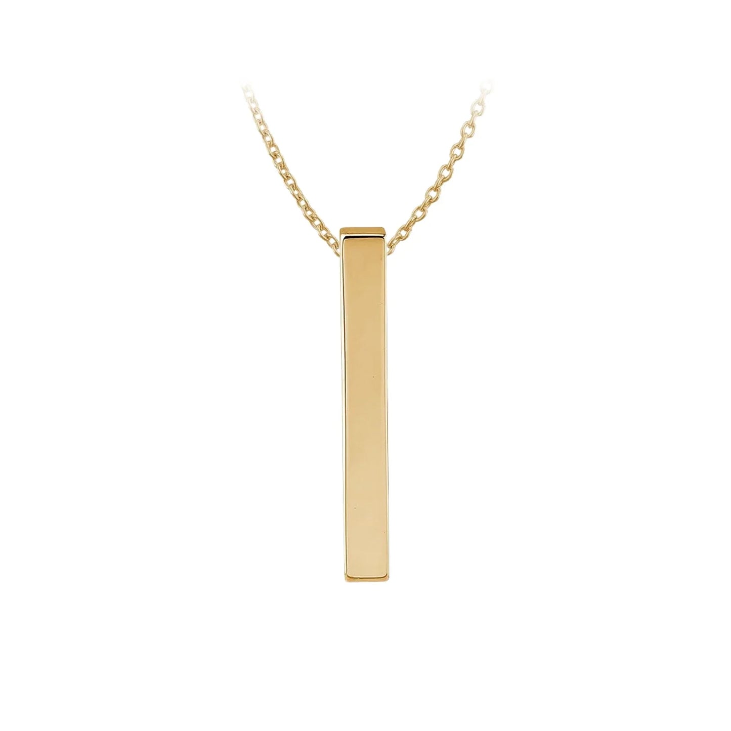 Edelstahl Gold Vertikale Balken Halskette