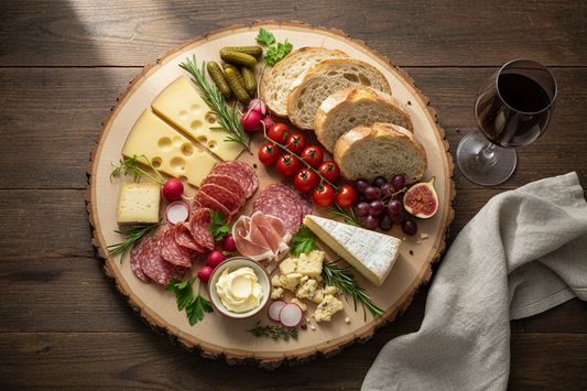 Baumscheibe als Vesperplatte