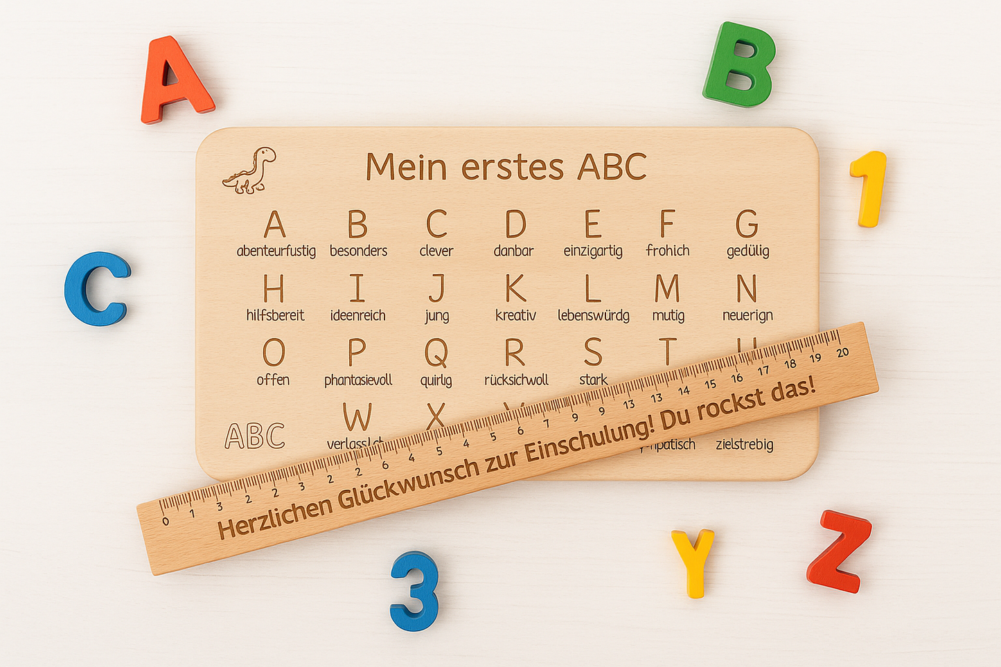 Professionelle Produktpräsentation SET ABC und Lineal