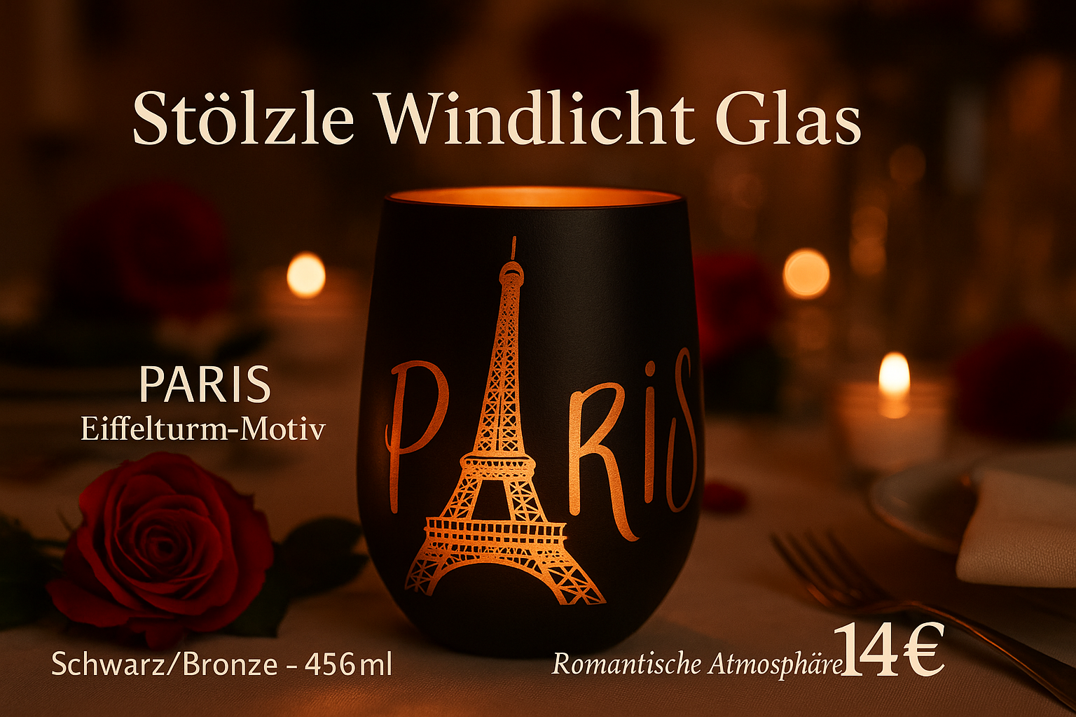 Romantisches Marketing-Bild für Stölzle Windlicht