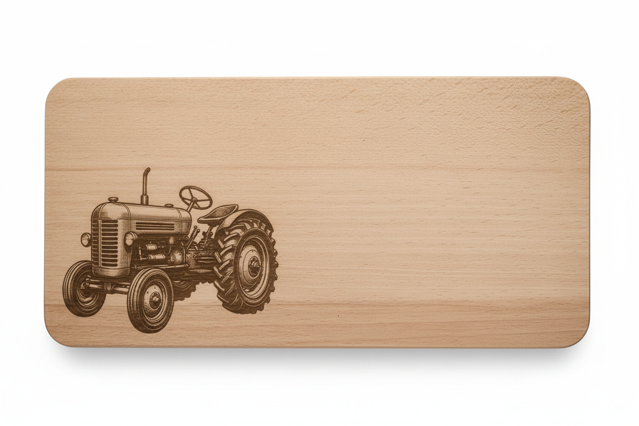 Vesper Brettchen Oldtimer Traktor – freigestellt