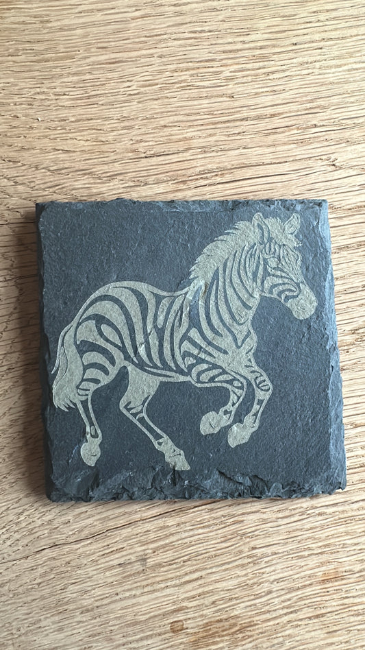 Schiefer Untersetzer „Zebra“