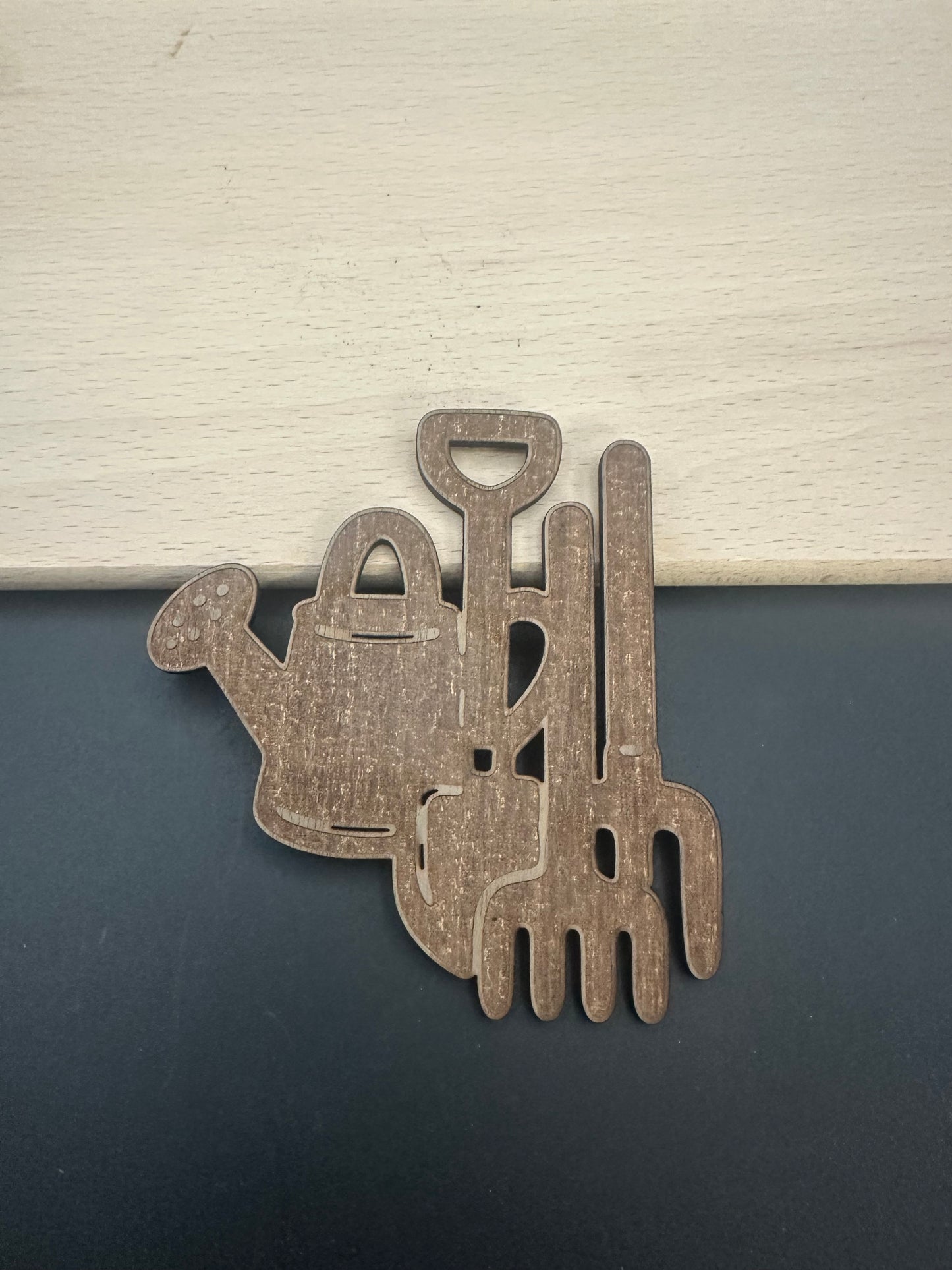 Holz Magnet Set Bauernhof aus Eiche – geölt mit Leinöl 7 teilig