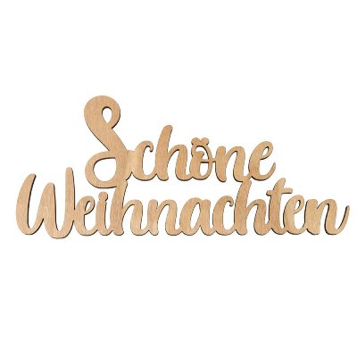 HOLZSCHRIFT SCHÖNE WEIHNACHT 31CM NATUR