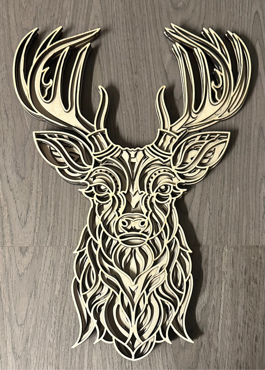 Wanddekoration Hirsch 3D