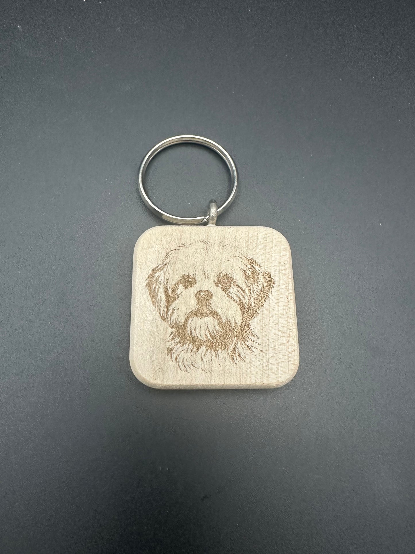 Holzschlüssel Anhänger Ahorn massiv Hunderassen