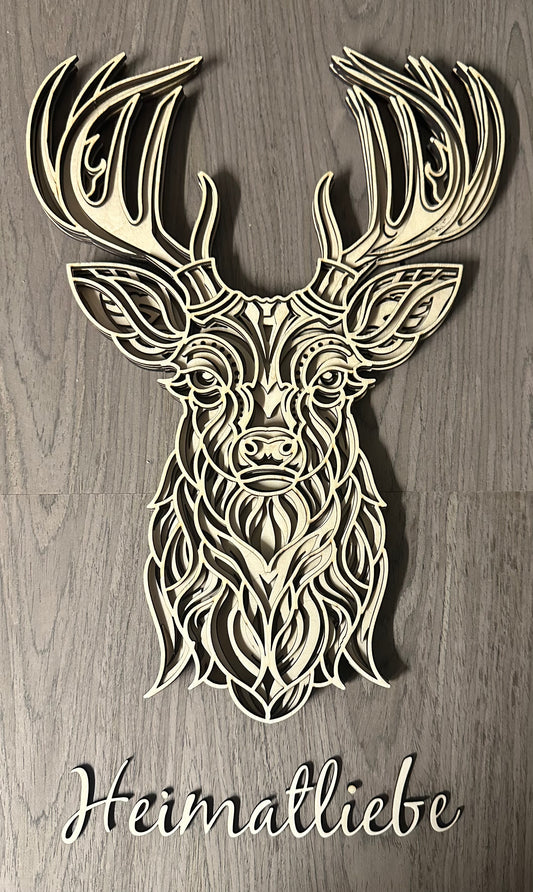 Wanddekoration Hirsch