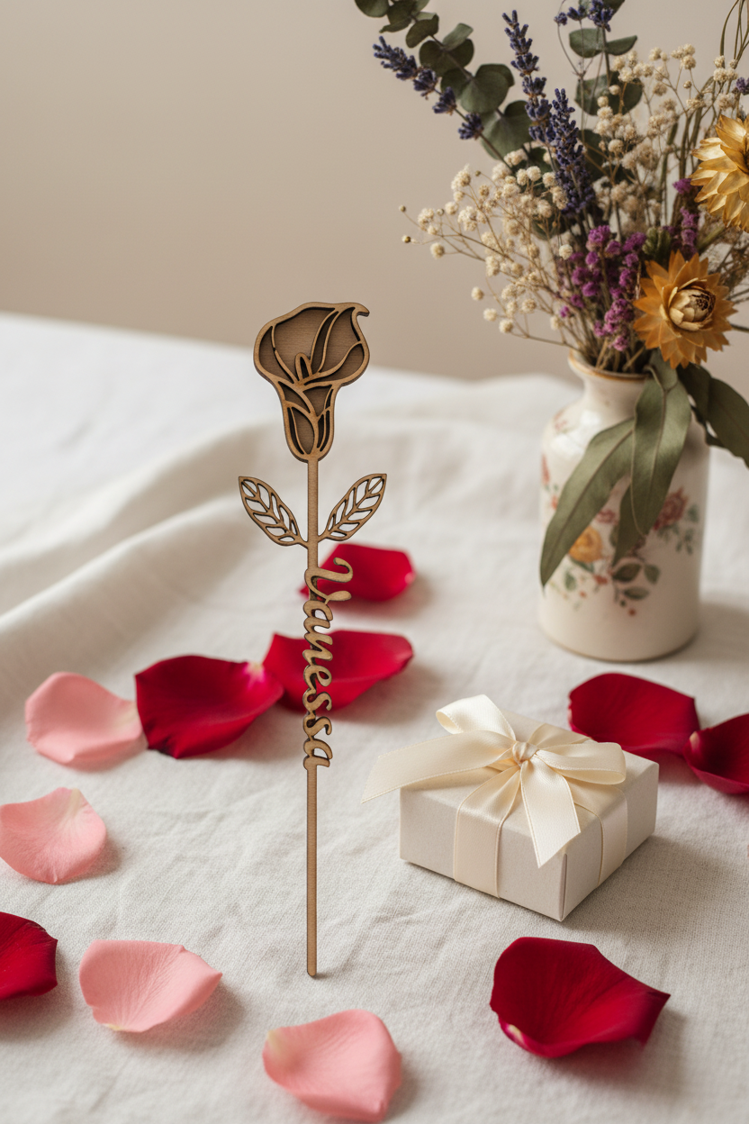 3D Blume Rose Vanessa – dekoriert