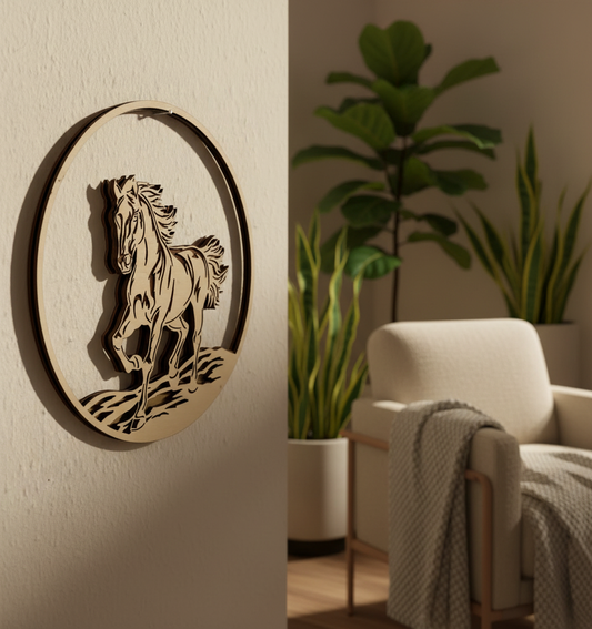 3D Wandbild Pferd in Action - Premium Lifestyle-Darstellung