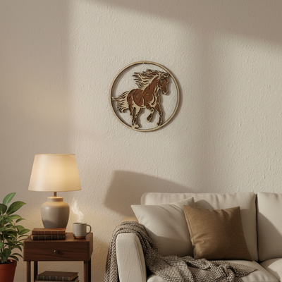 3D Wandbild Pferd in realistischer Größe