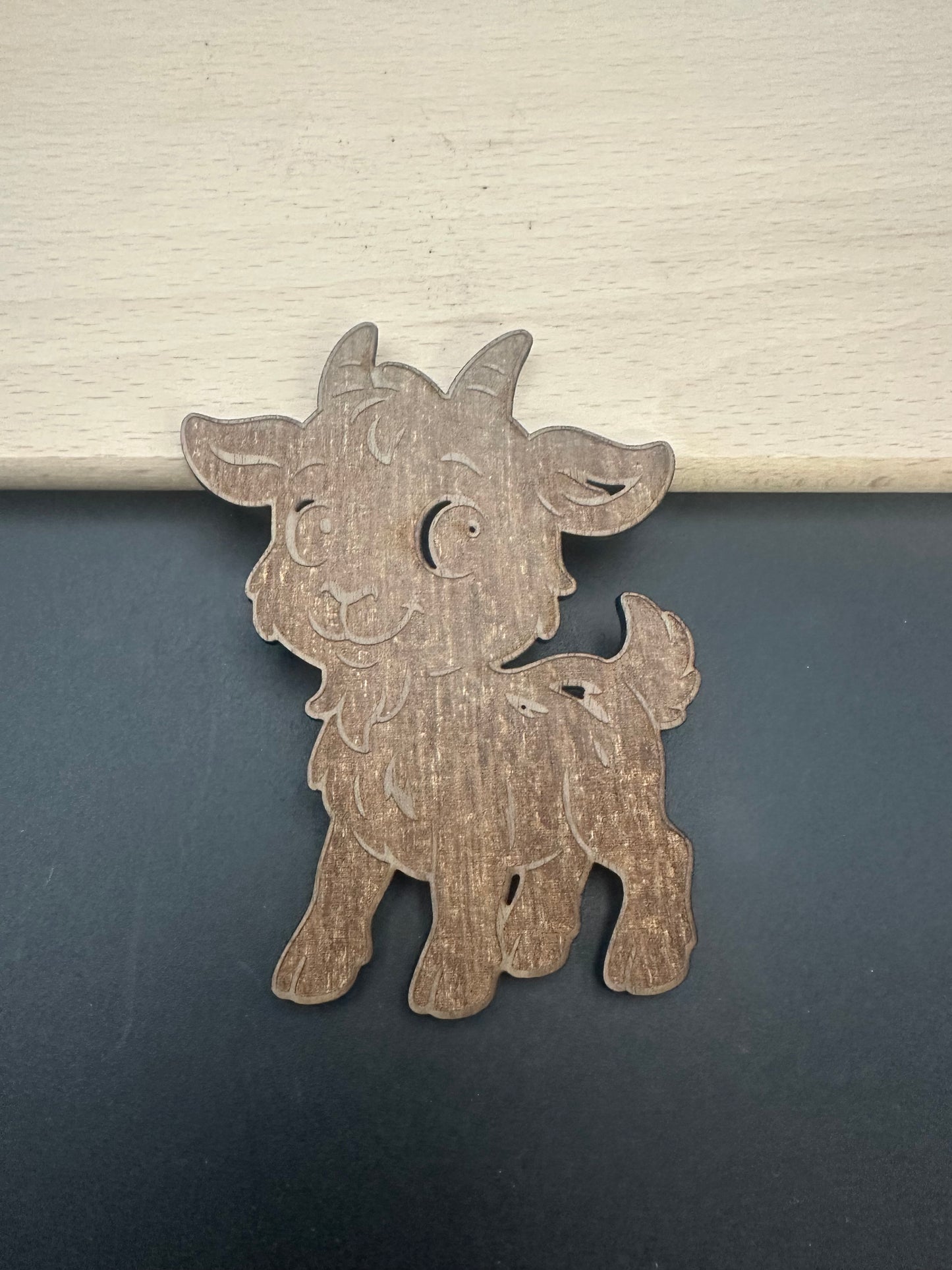Holz Magnet Set Bauernhof aus Eiche – geölt mit Leinöl 7 teilig