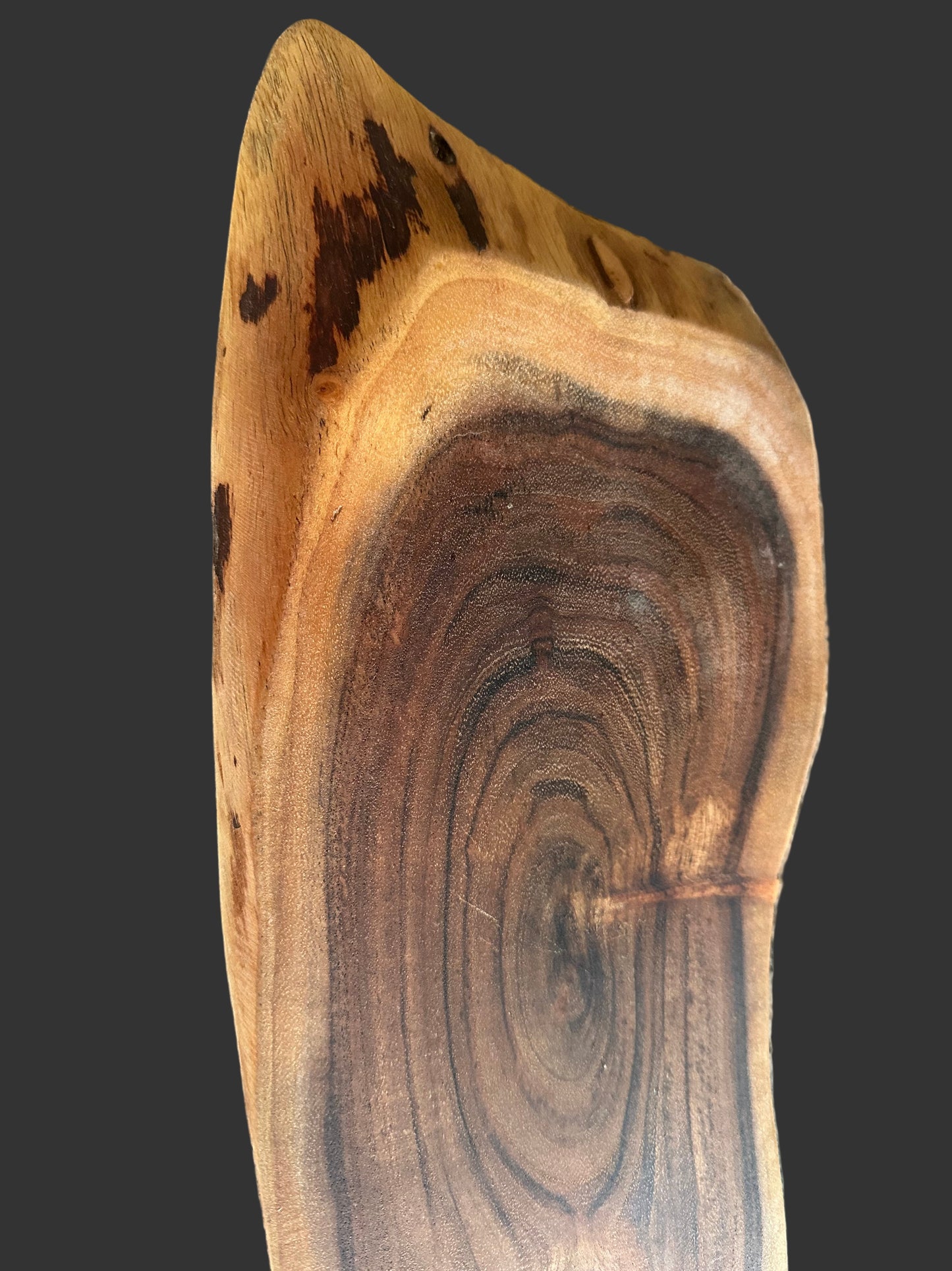 Baumscheibe Servierbrett Akazie Massiv mit Oliven Öl behandelt