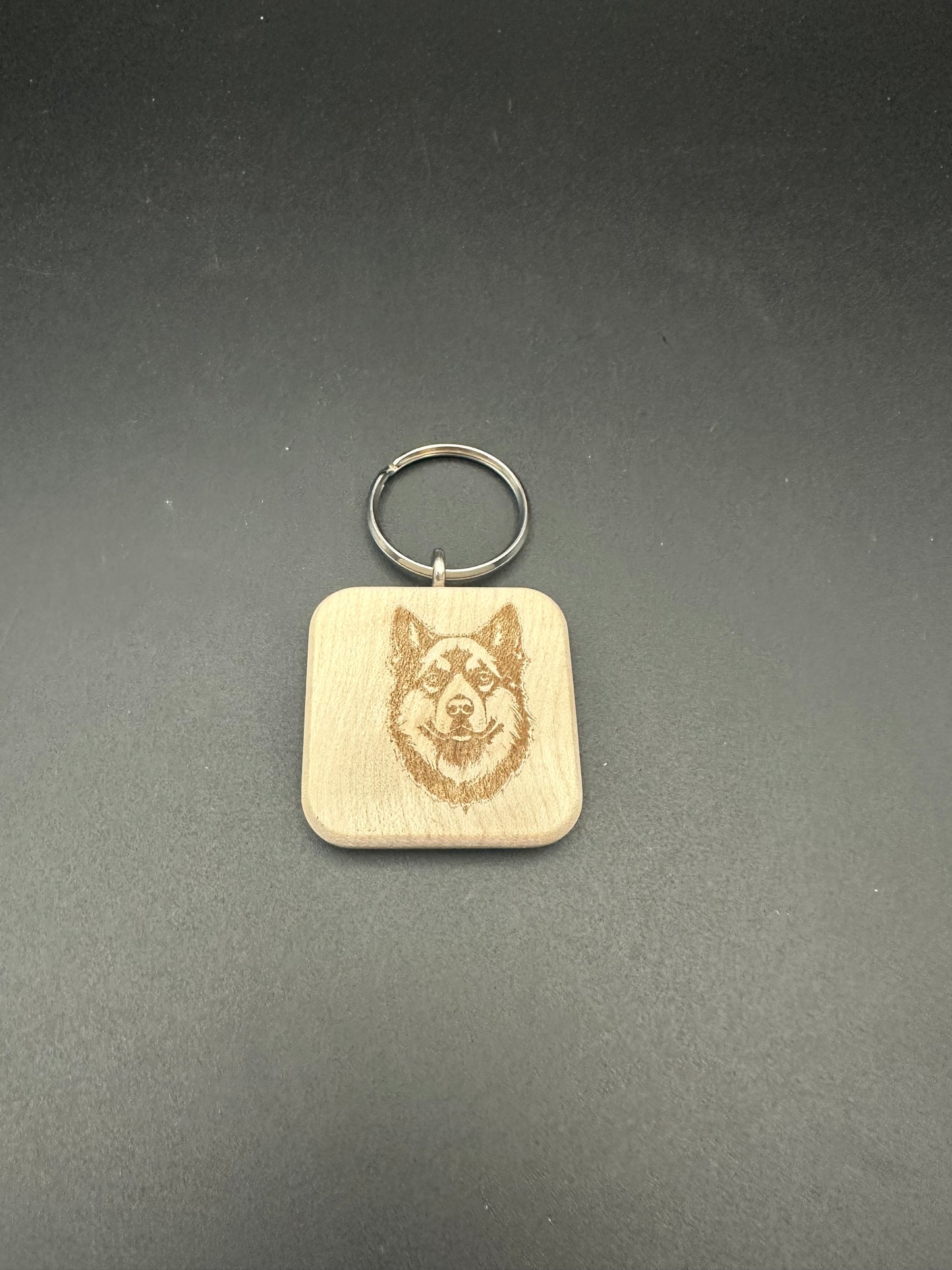 Holzschlüssel Anhänger Ahorn massiv Hunderassen