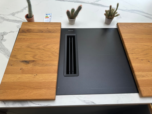 Eichenholz zweiteilige Ceranfeldabdeckung für Kochfelder