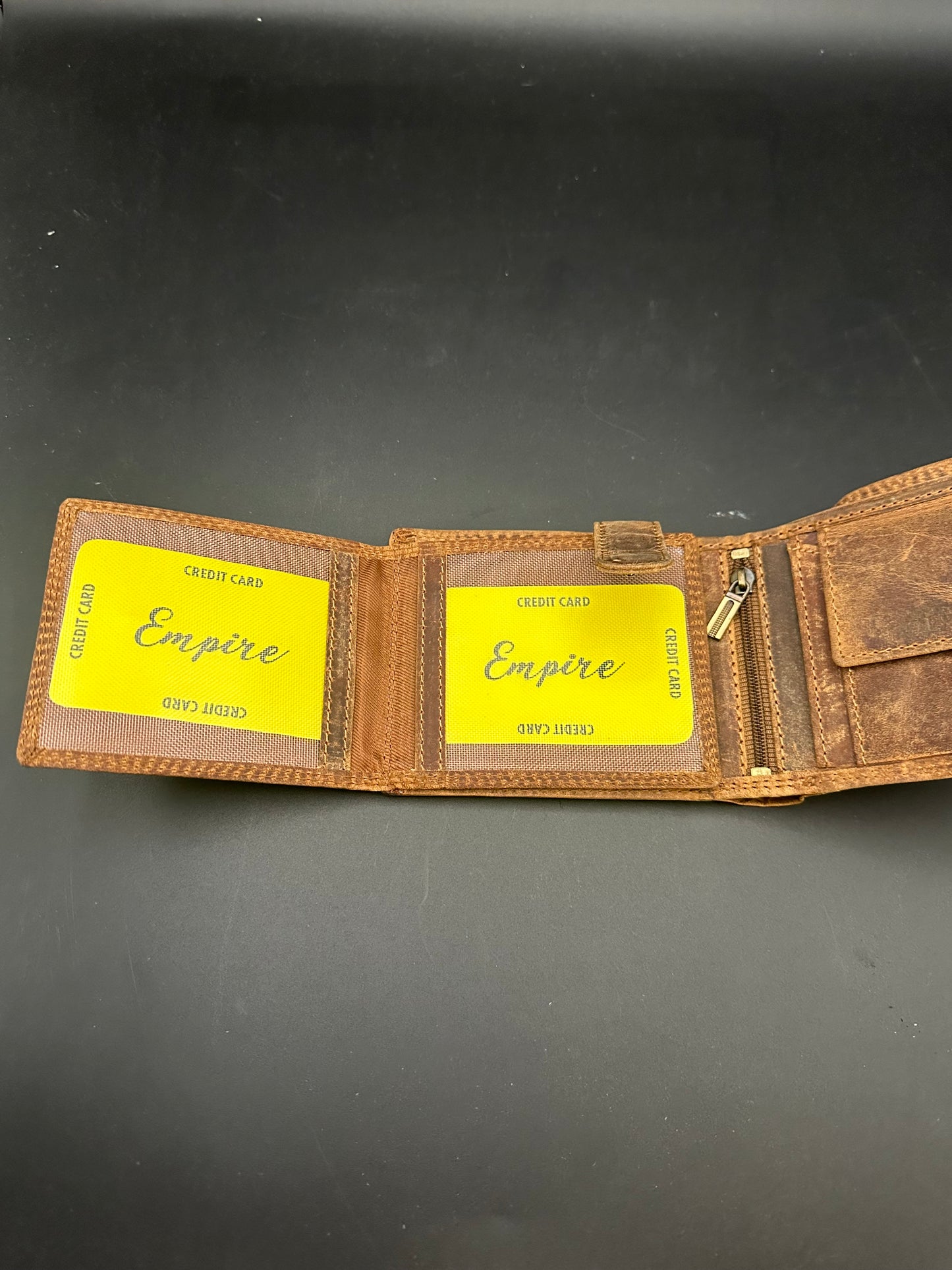 Geldörse Büffel echt LEDER incl. geprägtem Motiv Hirsch und RFID