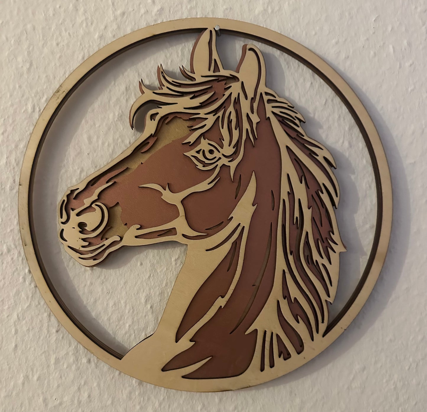 3D Wandbild Pferdekopf zweifarbig mehrteilig