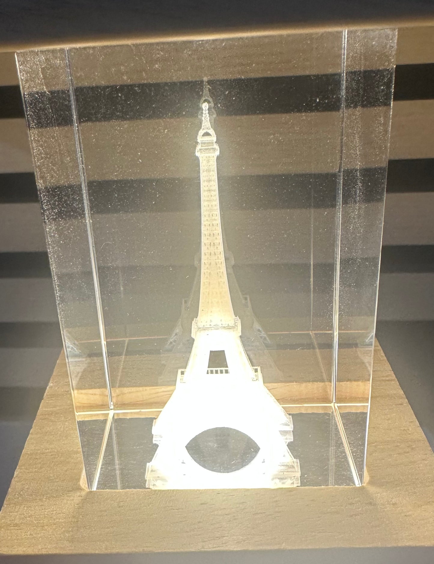 Eifelturm Paris im Kristallglas-Block – | 80 x 50 x 50 mm