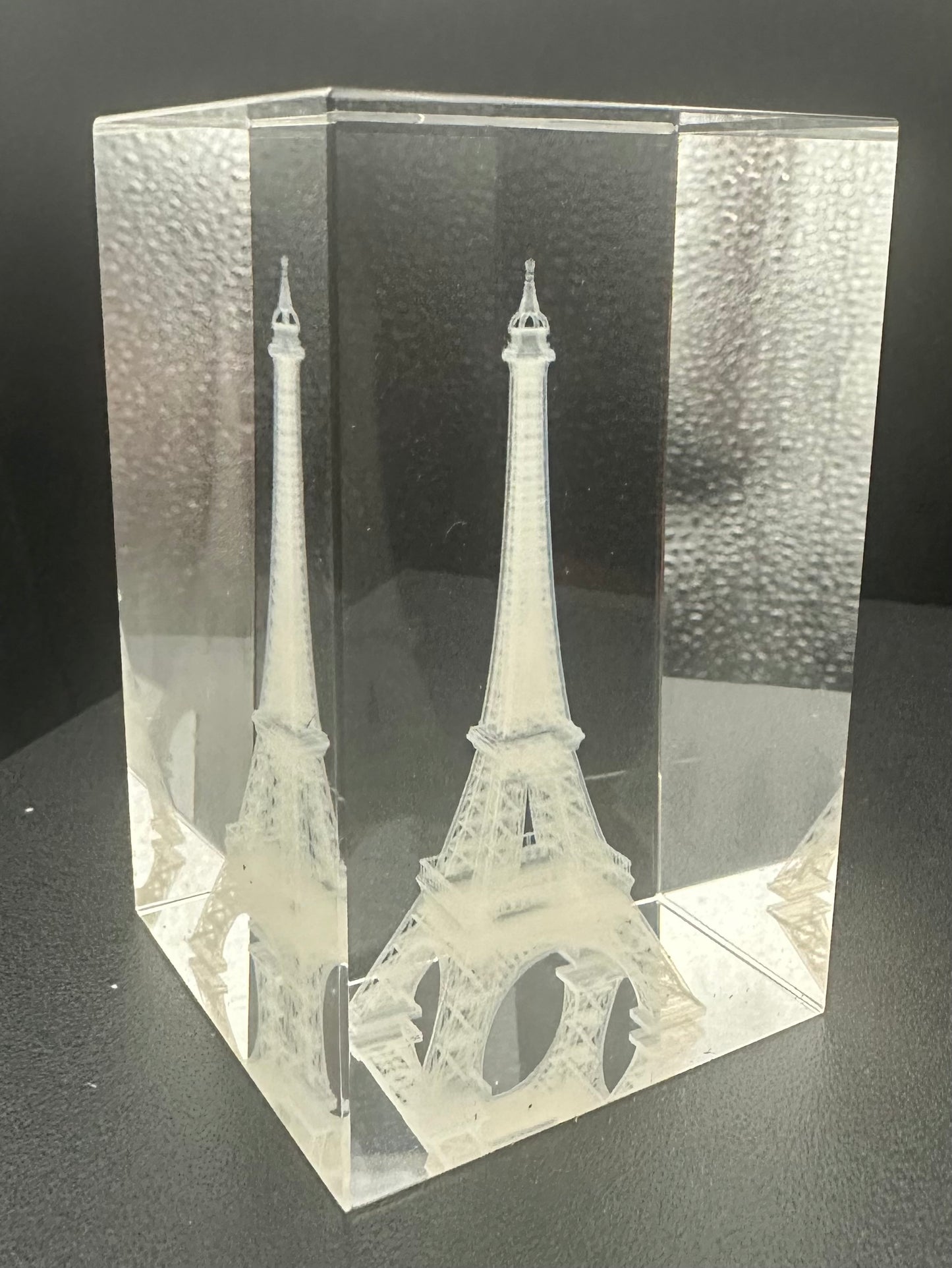 Eifelturm Paris im Kristallglas-Block – | 80 x 50 x 50 mm