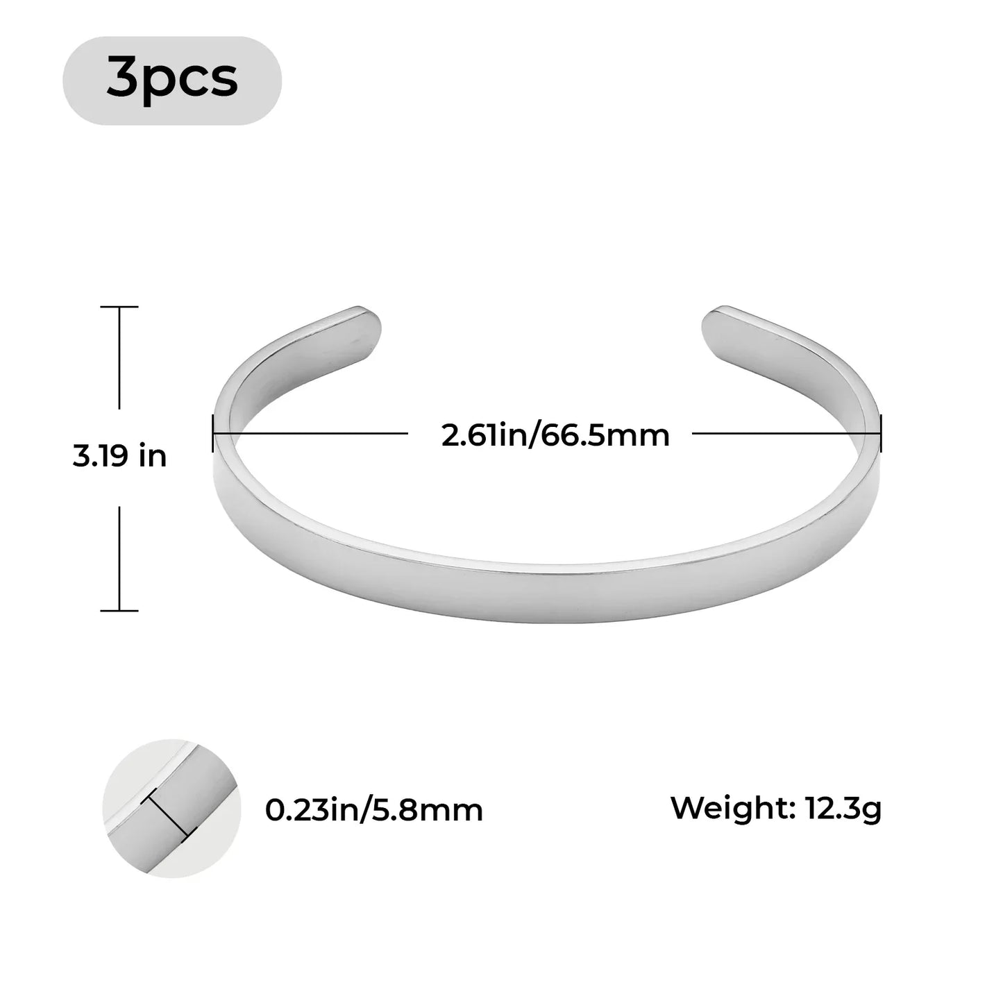 Armreif Roségold / Silber / Gold