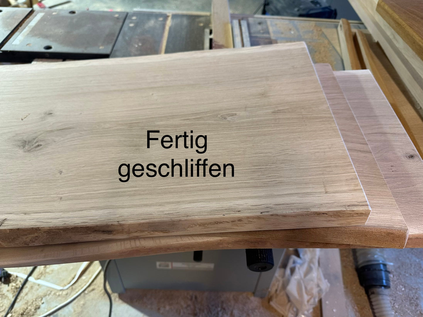 Raclette Board / Raclette Tisch massiv Eiche mit Waldkante / ohne Waldkante