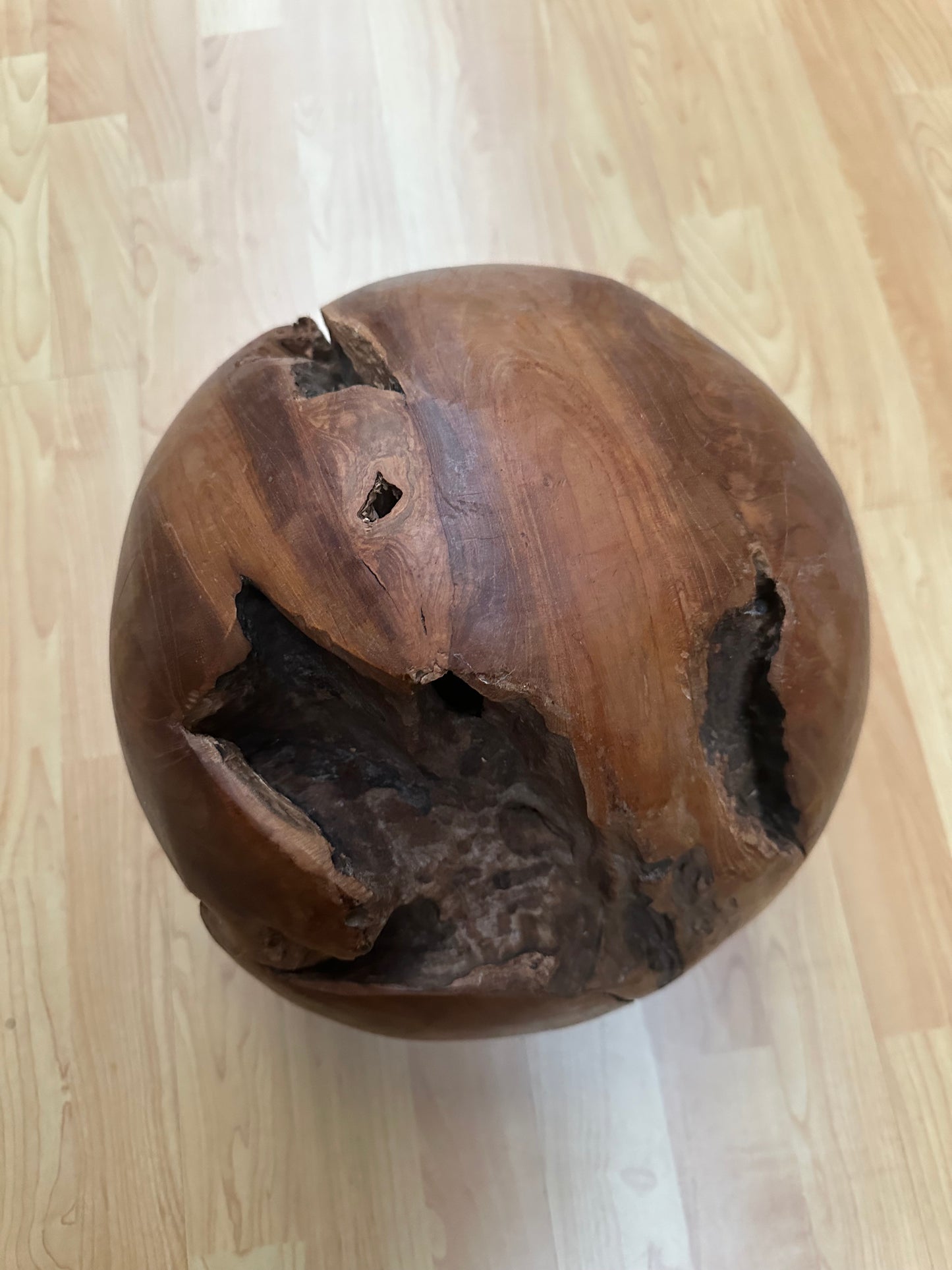 Holz Teak Kugel Massiv ca. 300mm Durchmesser ein Traum