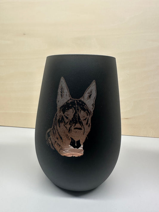 Windlicht Glas „Schäferhund“