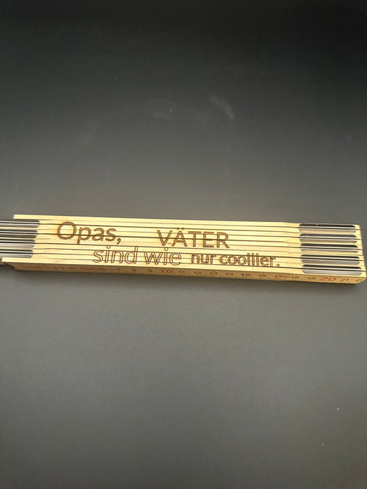 Holz Meterstab mit Spruch "Opas, Väter"