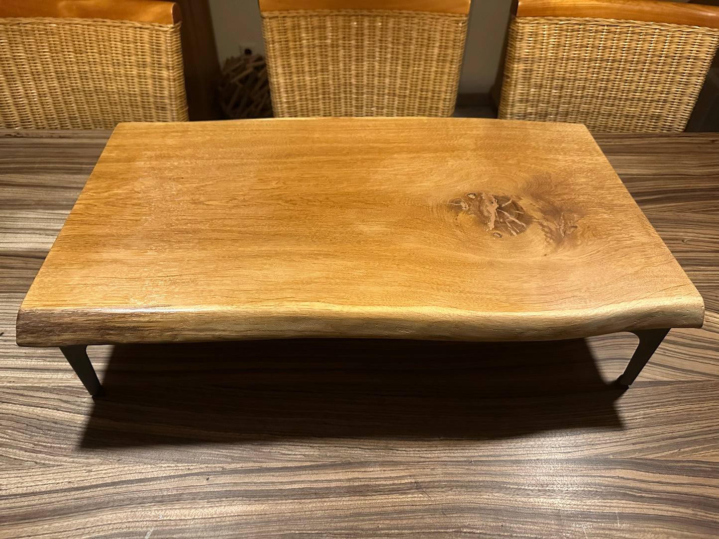 Raclette Board / Raclette Tisch massiv Eiche mit Waldkante / ohne Waldkante