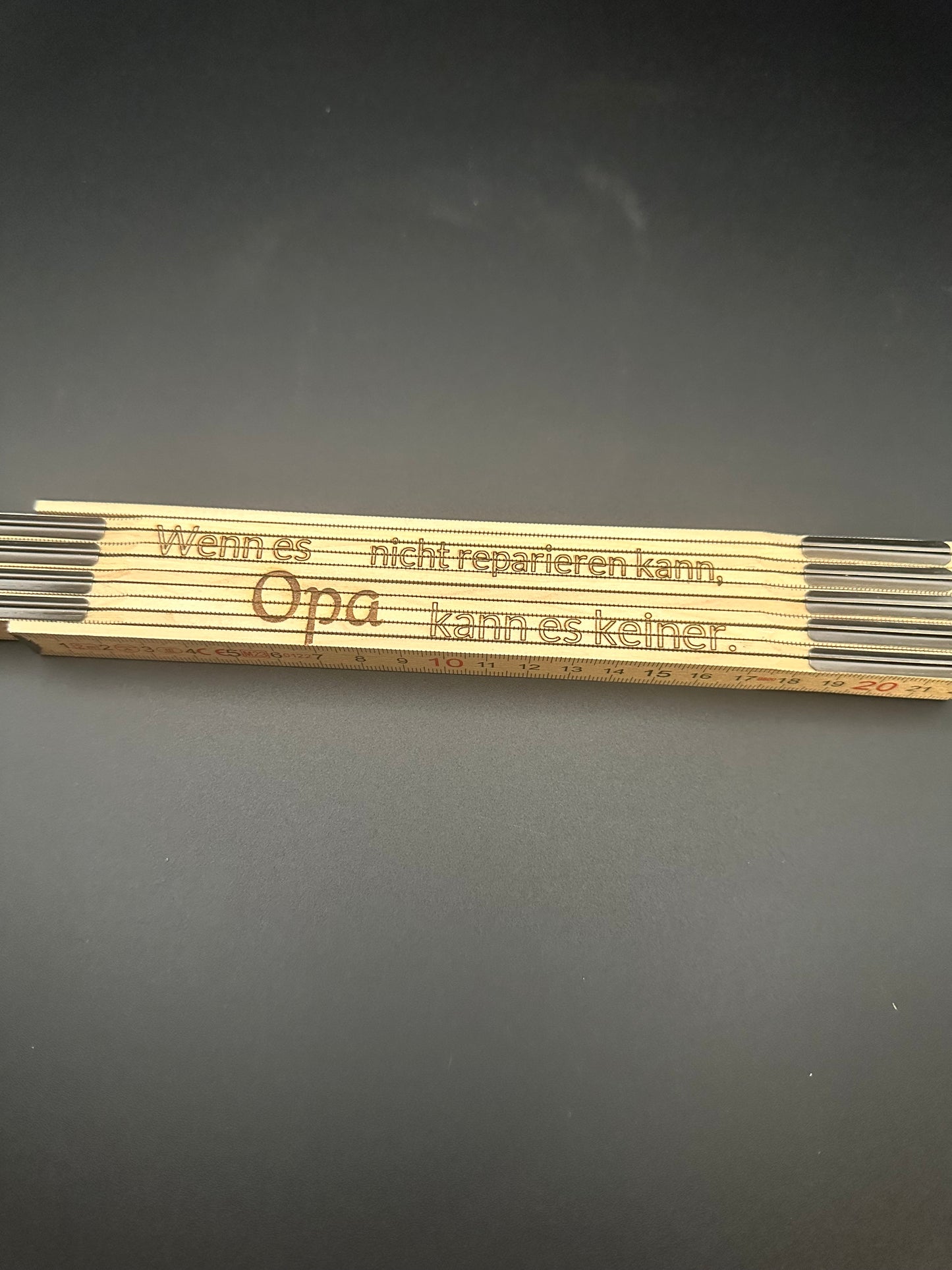 Holz Meterstab mit Spruch "Opa keiner"