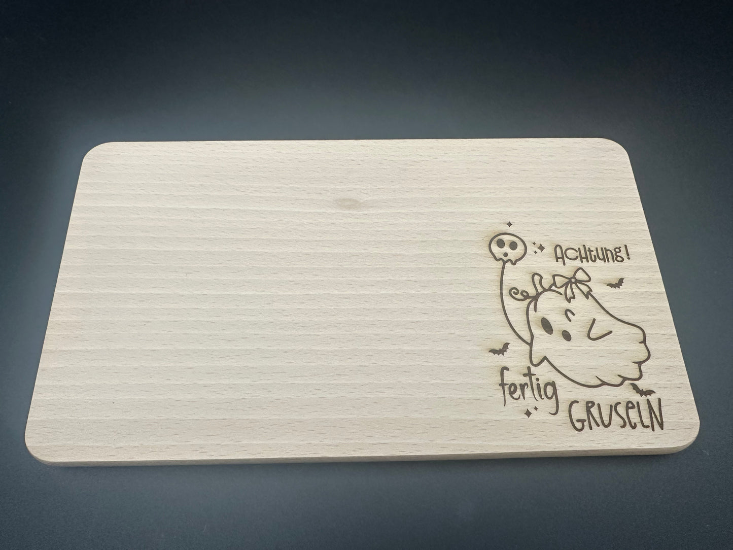 Vesper Brettchen Halloween "Achtung fertig gruseln"