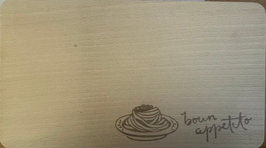 Buche Vesper Brettchen "boun appetito" 255x150mm
