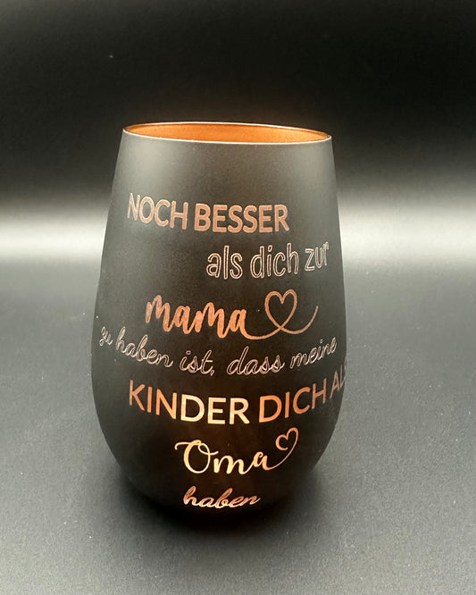 Stölzle Windlicht Glas „Mama / Oma"